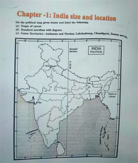 Indian Map With Tropic Of Cancer