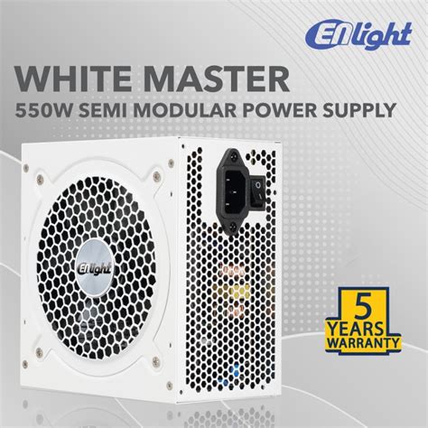 Jual ENLIGHT PSU 550 WATT 80 PLUS BRONZE SEMI MODULAR WHITE EDITION