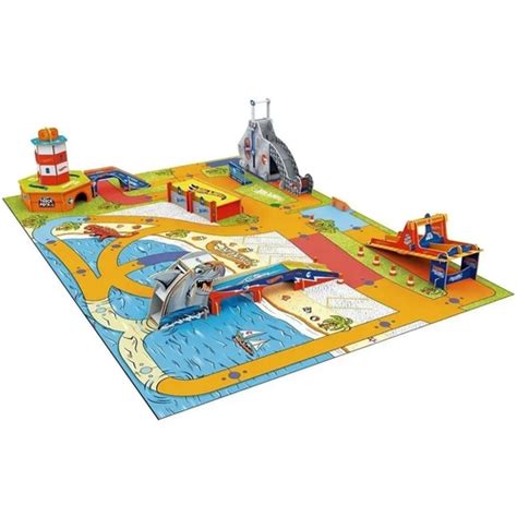 Pista Cidade Hot Wheels Tubarão Em Madeira Playset 101 Peças Xalingo em Promoção na Americanas
