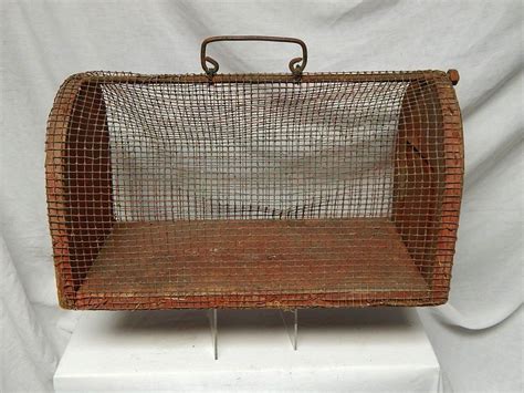 Vintage Homing Pigeon Carrier Crate Cage Bird Transport Farm Fresh