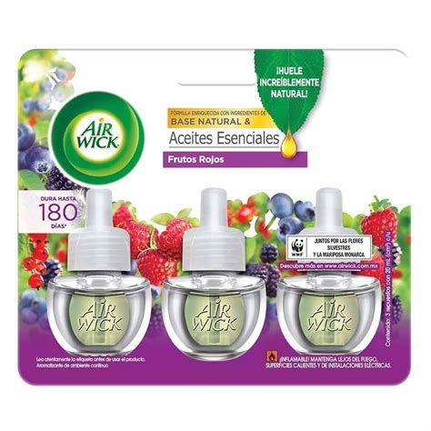 Aromatizante De Ambiente Continuo Air Wick Fiesta De Frutos Rojos