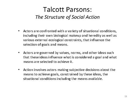 Talcott Parsons And Functionalisms Precursors In Various Ways