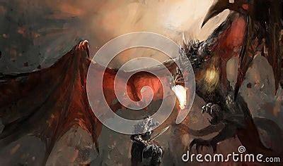 Knight Fighting Dragon Royalty Free Stock Photos - Image: 36696348