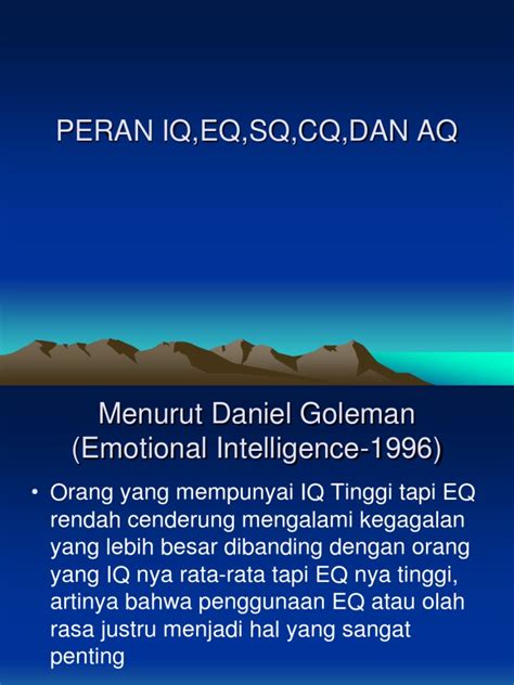 Kecerdasan Iq Eq Aq Sq Cq Pdf