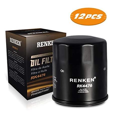 Renken Rk4476 Oil Filter Compatible With Ph4967 Ph4386 L14476 51394 Pack Of 12 Oil Filters