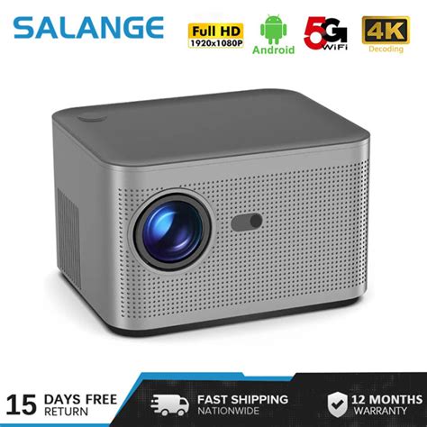 Salange Projector Hy350 Android 11 4K 1920 1080P Wifi6 580ANSI