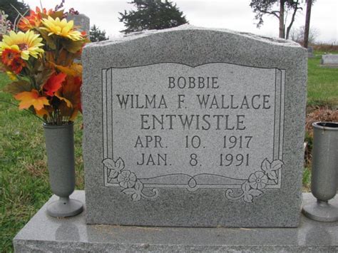 Wilma Fern Bobbie” Wallace Entwistle 1917 1991 Memorial Find A Grave