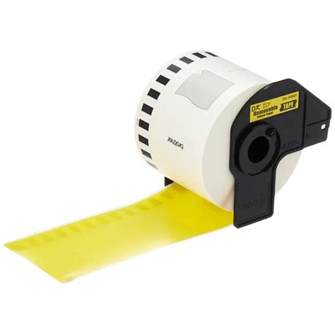 Brother DK 44605 Removable Tape Continuous Roll 62mm X 30 48m Yellow