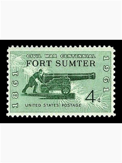 American Civil War Postage Stamp Fort Sumter 1864 1964 Grand