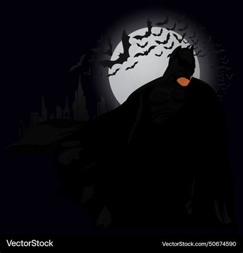 Batman dark knight rises portrait Royalty Free Vector Image