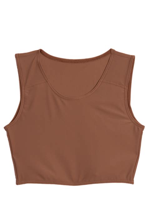 Medium Nude Brown Half Chest Binder Binder Made In Italy Per La Compressione Del Torace F2M Shop