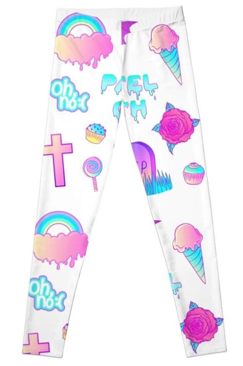 Pastel Goth Leggings Colorful And Cute Gothic Style