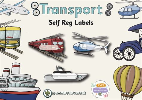 Eyfs Transport Self Reg Labels Grammarsaurus