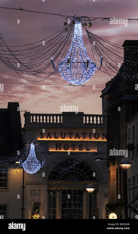 The Salutation Hotel, midwinter, at dusk in Perth, Scotland, UK Stock Photo - Alamy