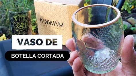 Vasos Con Botellas De Vidrio Mawka Cortar Botellas Y