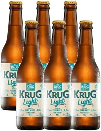 Un Cerveja Krug Light Low Carb Sem Gl Ten Long Neck Ml Amazon Br