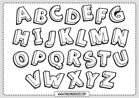 Dibujo Para Imprimir Y Colorear De Letras Del Abecedario Tipo Images