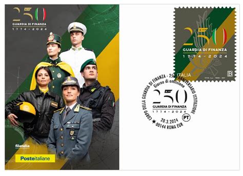 Cartolina Filatelica Italia Nuova Anniversario Guardia Di