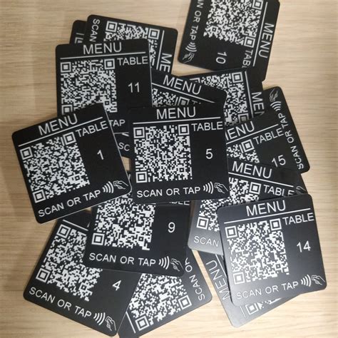 Nfc Mm Square Qr Code Custom Laser Engraved Self Adhesive Tag Scan