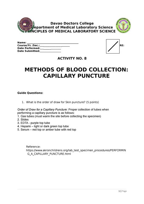 Finals Pmls Laboratory Manual Davao Doctors College Department Of