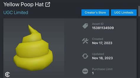 Ugc Limited How To Get Yellow Poop Hat In Fart In A Box💩 Roblox