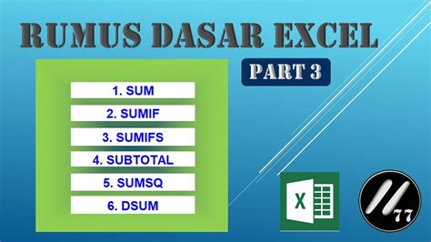 Rumus Dasar Excel Part Fungsi Matematika Youtube