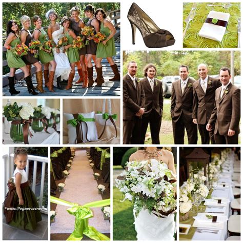 Brown And Green Wedding Color Brown Wedding Themes Green