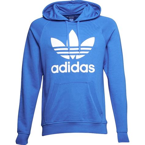 Buy Adidas Originals Mens Trefoil Hooded Sweat Bluebird