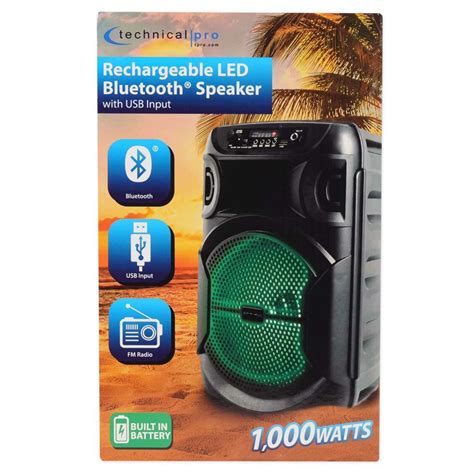 Sana Distributors TECHNICAL PRO RECHARGEABLE LED BLUETOOTH SPEAKER 1000