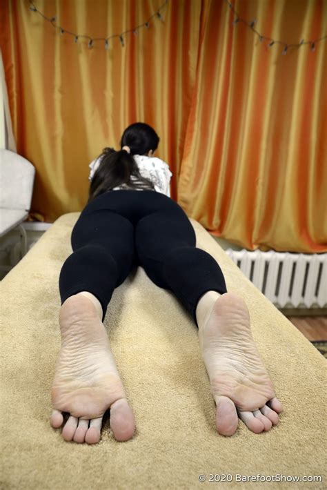 Mature Beauty Anna Shows Her Wide Wrinkled Soles In Her Massage Room Part Of Barefoot