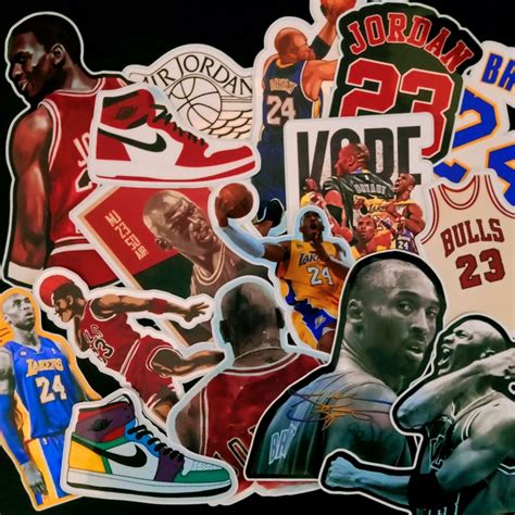 Michael Jordan And Kobe Bryant Decals Nba Basketball Stickers Laminated