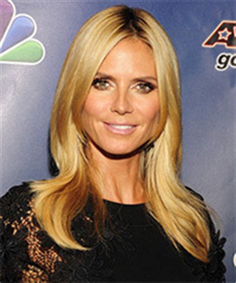 Heidi Klum Long Straight Dark Honey Blonde Hairstyle