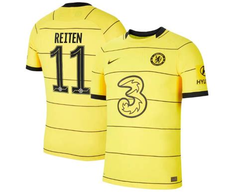 2021-22 Chelsea Away Guro Reiten Authentic Yellow Jersey