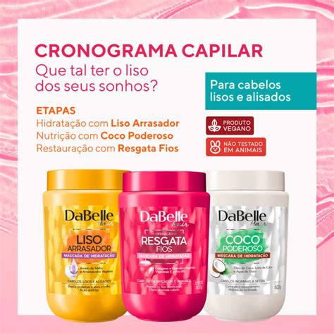 Kit Dabelle Hair Cronograma Capilar Lisos Produtos