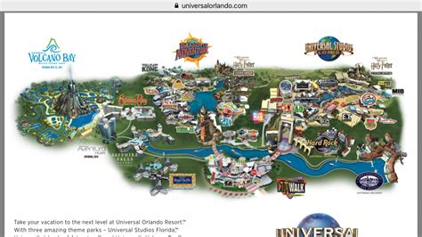 Universal Orlando Resort Map - Themeparkhipster - Universal Studios ...