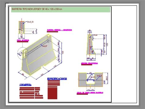 New Jersey Type Concrete Barrier In DWG 331 61 KB CAD Library