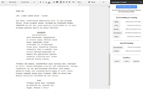 Movie Script Template Word Collection