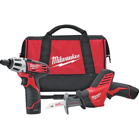 Milwaukee M Li Ion Cordless Power Tool Set In Hex Screwdriver