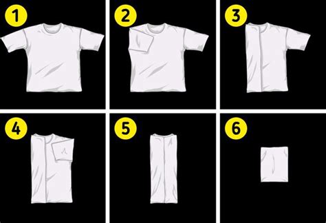 Ways To Fold A T Shirt Nicely T Shirt Folding Shirt Folding Shirt