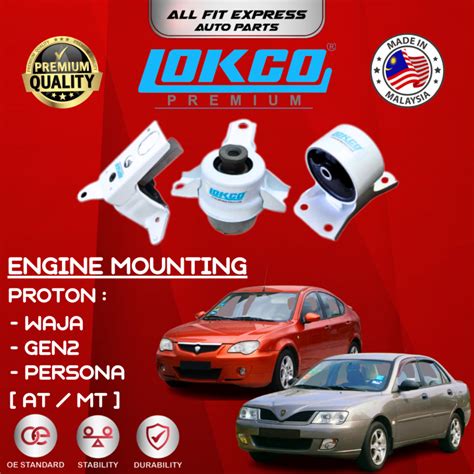 Proton Waja Gen Persona Locko Premium Engine Mounting Set Auto