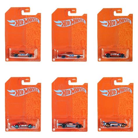 Hotwheels Hot Orange Blue Anniversary SET With Chase Mix Ford Camaro Dodge Porsche