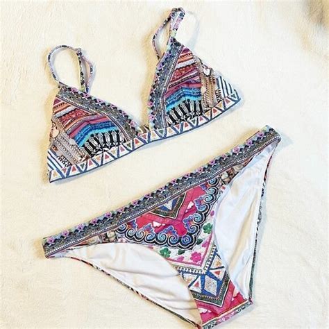 Swim Geometric Bikini Set Ml Poshmark