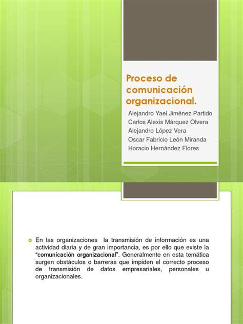 Pdf Proceso De Comunicaci N Organizacional Dokumen Tips