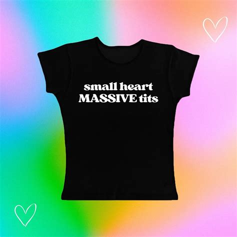 Small Heart Massive Tits Top Y K Baby Tee Etsy