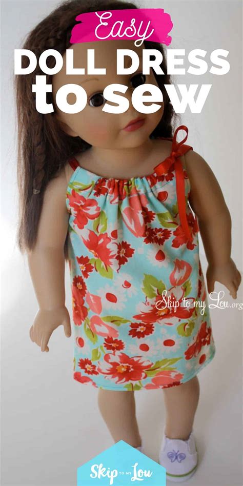 American Girl Doll Clothes Easy Doll Dress To Sew Skip To My Lou