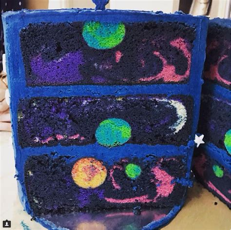 Incredible Space Cake Featuring A Beautiful Hidden Galaxy Inside That