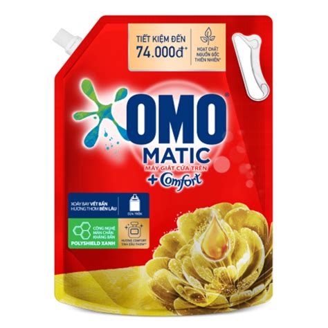 UShop Nước giặt OMO Matic Comfort Tinh dầu thơm túi 2 8kg