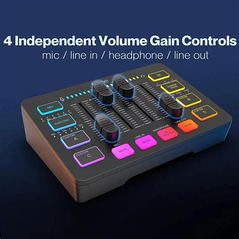 ᐉ Aудио микшер игровой Fifine Ampligame SC3 с XLR USB звуковая карта ...