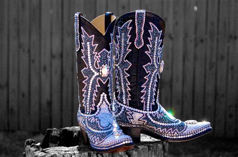 Bling Swarovski Cowgirl Boots By Paradise Boutique Jacqi Bling Cowgirl Boots Boots Bootie Boots