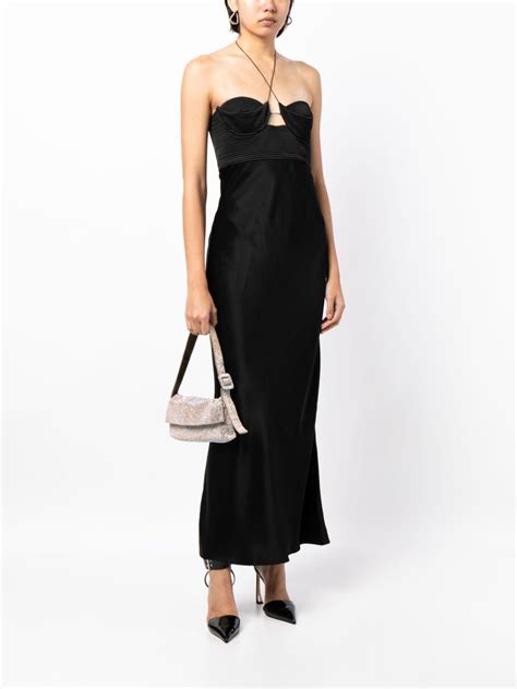 Anna October Sarah Halterneck Midi Dress Black Farfetch